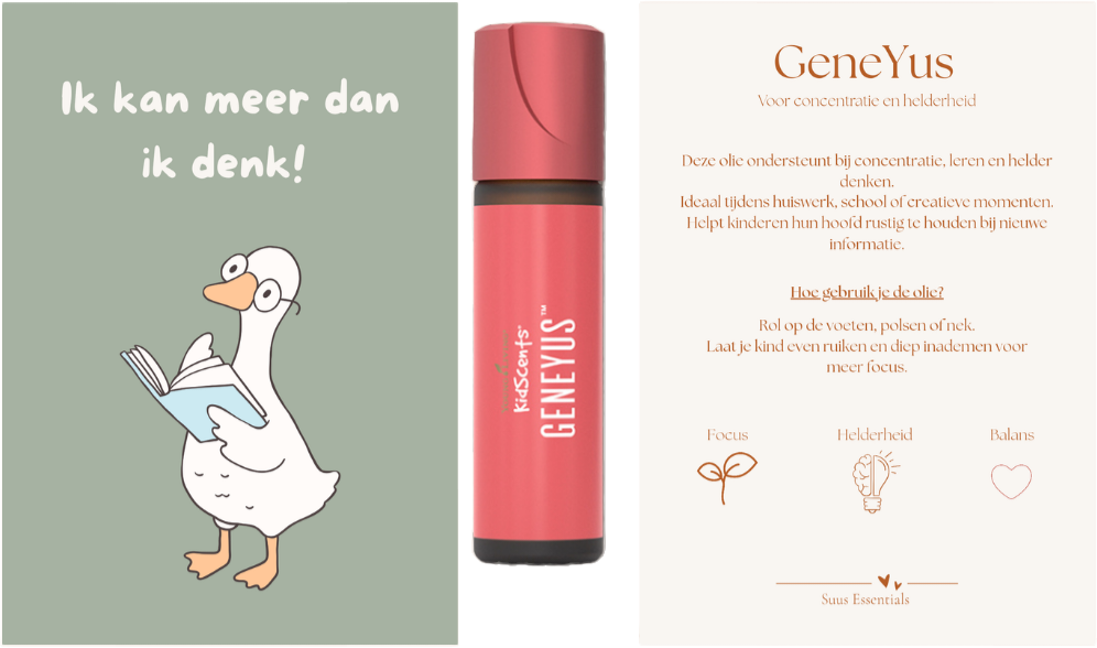 Kinderkaart Geneyus voor focus en concentratie