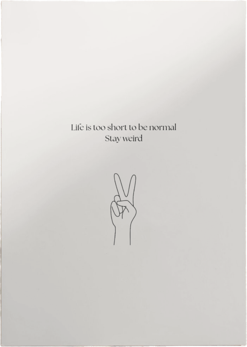 Inspiratiekaart Weird voor volwassenen