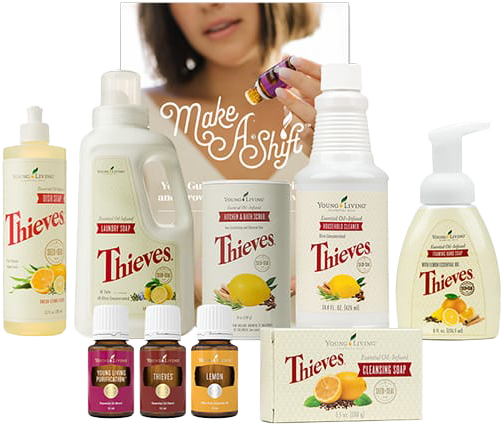 Natuurlijke schoonmaakproducten met Thieves essentiële olie